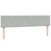 Cama box spring con colchón terciopelo gris claro 180x220 cm