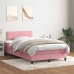 Cama box spring con colchón terciopelo rosa 120x210 cm