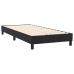 Cama box spring con colchón cuero sintético negro 80x220 cm