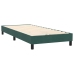 Cama box spring con colchón terciopelo verde oscuro 100x220 cm