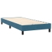 Cama box spring con colchón terciopelo azul oscuro 100x220 cm