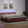 Cama box spring con colchón terciopelo rosa 180x220 cm