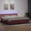 Cama box spring con colchón terciopelo rosa 200x210 cm