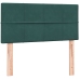 Cama box spring con colchón terciopelo verde oscuro 100x220 cm