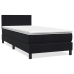 Cama box spring con colchón cuero sintético negro 80x210 cm