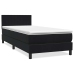 Cama box spring con colchón cuero sintético negro 90x210 cm