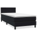 Cama box spring con colchón terciopelo negro 100x210 cm