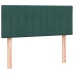 Cama box spring con colchón terciopelo verde oscuro 120x210 cm