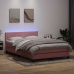 Cama box spring con colchón terciopelo rosa 140x210 cm