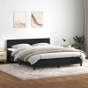 Cama box spring con colchón terciopelo negro 180x210 cm