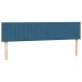 Cama box spring con colchón terciopelo azul oscuro 180x210 cm