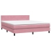 Cama box spring con colchón terciopelo rosa 180x210 cm