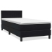 Cama box spring con colchón cuero sintético negro 80x220 cm