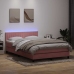 Cama box spring con colchón terciopelo rosa 160x220 cm