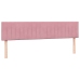 Cama box spring con colchón terciopelo rosa 200x220 cm