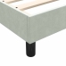 Cama box spring con colchón terciopelo gris claro 90x210 cm