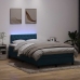 Cama box spring con colchón terciopelo azul oscuro 120x220 cm