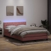 Cama box spring con colchón terciopelo rosa 140x220 cm