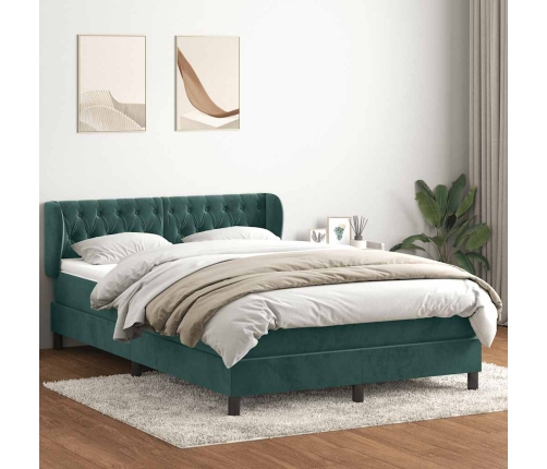 Cama box spring con colchón terciopelo gris claro 80x210 cm