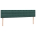 Cama box spring con colchón terciopelo verde oscuro 200x210 cm