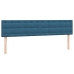 Cama box spring con colchón terciopelo azul oscuro 200x210 cm