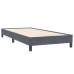 Cama box spring con colchón terciopelo gris oscuro 80x220 cm