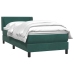 Cama box spring con colchón terciopelo verde oscuro 200x220 cm