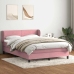 Cama box spring con colchón terciopelo rosa 140x210 cm