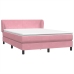 Cama box spring con colchón terciopelo rosa 160x210 cm