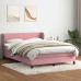 Cama box spring con colchón terciopelo rosa 160x210 cm