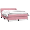 Cama box spring con colchón terciopelo rosa 160x210 cm