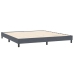 Cama box spring con colchones terciopelo gris oscuro 180x210 cm