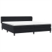 Cama box spring con colchones terciopelo negro 180x210 cm