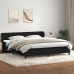 Cama box spring con colchones terciopelo negro 180x210 cm