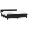 Cama box spring con colchones terciopelo negro 180x210 cm