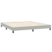 Cama box spring con colchones terciopelo gris claro 200x210 cm