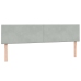 Cama box spring con colchones terciopelo gris claro 200x210 cm