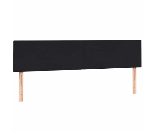 Cama box spring con colchones terciopelo negro 200x210 cm