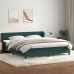 Cama box spring con colchones terciopelo verde oscuro 200x210cm