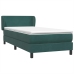 Cama box spring con colchón terciopelo verde oscuro 80x220 cm