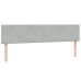 Cama box spring con colchones terciopelo gris claro 180x220 cm