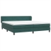 Cama box spring con colchones terciopelo verde oscuro 200x220cm