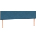 Cama box spring con colchones terciopelo azul oscuro 200x220 cm