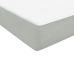 Cama box spring con colchones terciopelo gris claro 180x210 cm