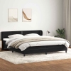 Cama box spring con colchones terciopelo negro 180x210 cm