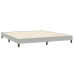 Cama box spring con colchones terciopelo gris claro 200x210 cm