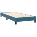 Cama box spring con colchón terciopelo azul oscuro 90x220 cm