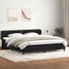 Cama box spring con colchones terciopelo negro 180x220 cm