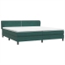 Cama box spring con colchones terciopelo verde oscuro 180x220cm