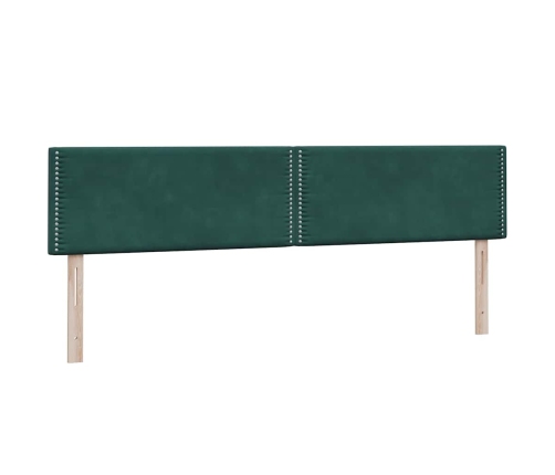 Cama box spring con colchones terciopelo verde oscuro 180x220cm